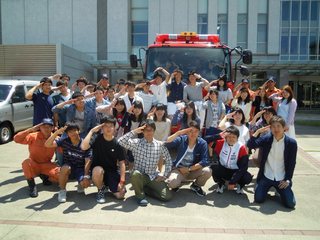 教養基礎科目「災害と危機管理」で岐阜市消防本部南消防署レスキュー隊に講義をしていただきました