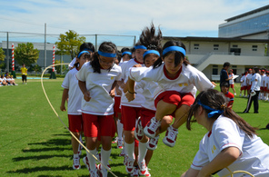 運動会、午前の様子＠大縄跳び