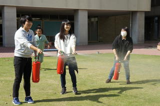 岐阜キャンパスで防災総合訓練が行われました