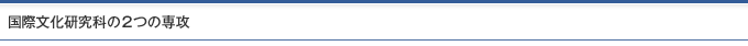 国際文化研究科の2つの専攻
