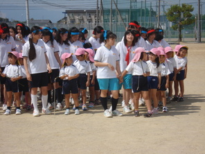 年長組　附属中学校体育祭に参加