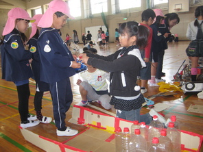 柳津小学校との交流会