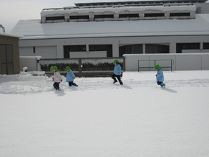 雪遊びをしたよ