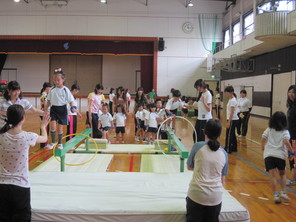 年長組　短大で体育教室