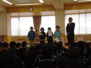 年長組　柳津小学校との交流会