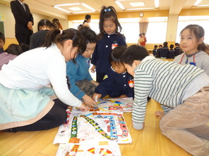 年長組　柳津小学校２年生との交流会