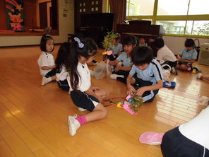 年長組　附属小学校との七夕交流会