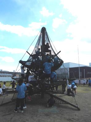 年長組　境川中学校との交流会