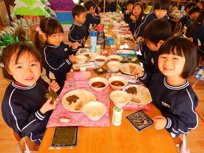 節分にちなんだ給食