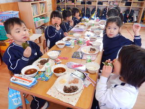 節分にちなんだ給食