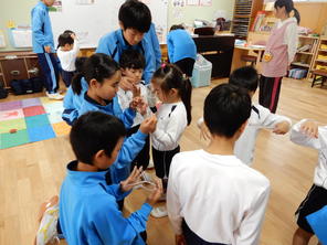 境川中学校との交流会（年中・年長）