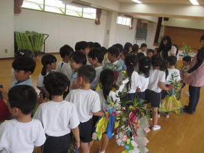 年長組　附属小学校七夕交流会（６月２９日）