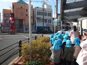 年少組で鬼見学に行きました。　（1月15日）