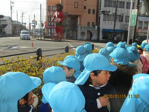 年少組で鬼見学に行きました。　（1月15日）