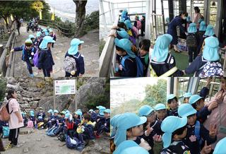 年長組が金華山に登りました。