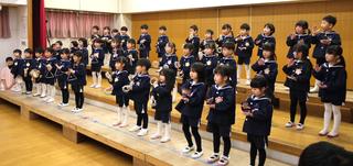 生活発表会で元気いっぱいの姿を見てもらいました　１日目。