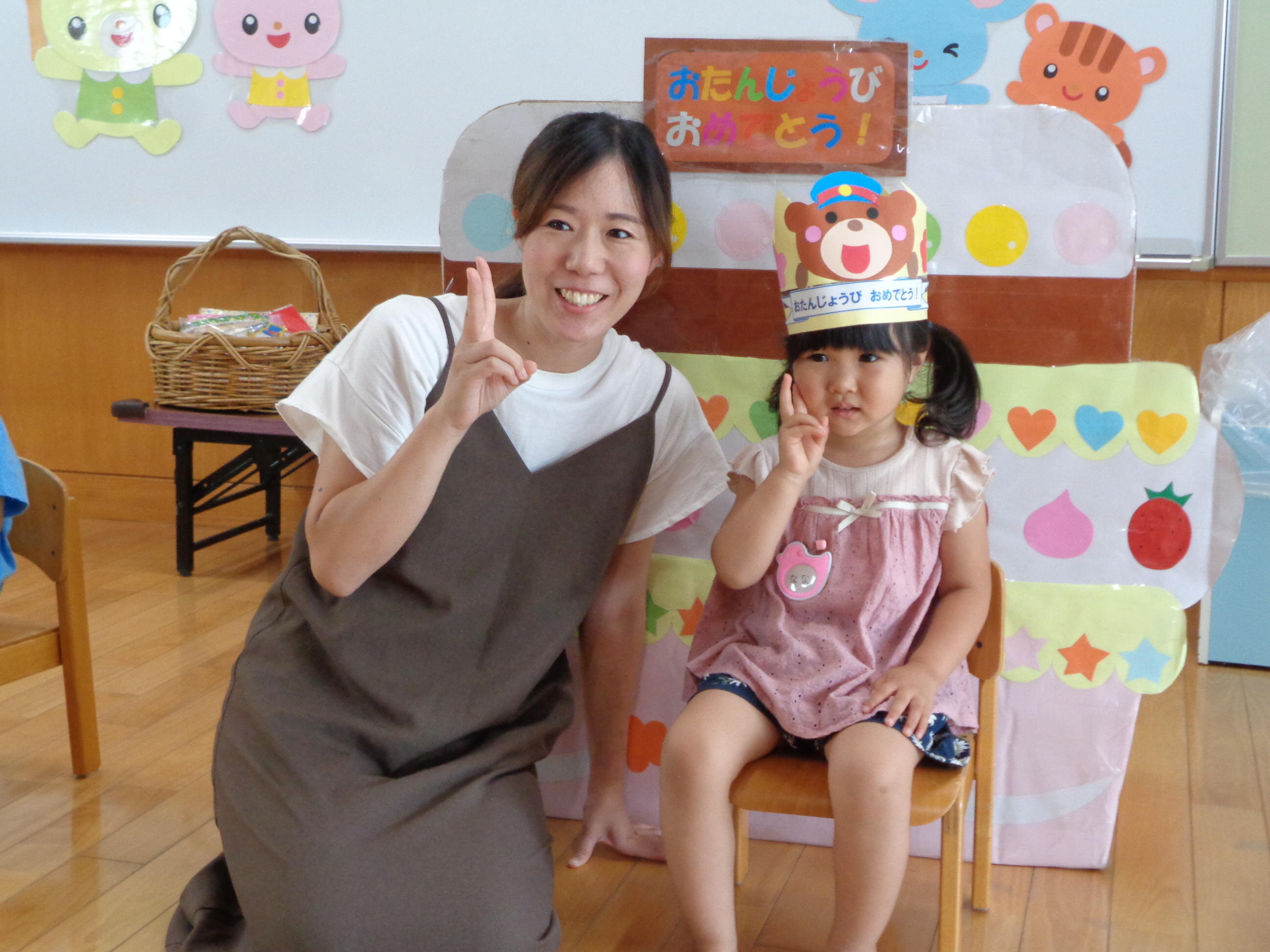 お母さんと一緒にハイ、チーズ！