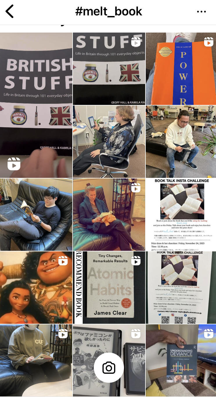 外国語ラウンジ「Lounge MELT」でInsta Book Talk Challengeを開催しました