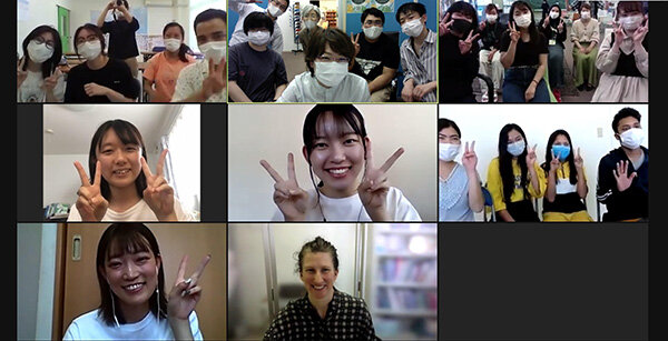 外国語ラウンジ「Lounge MELT」で外国人留学生とオンライン日本語交流会を開催しました。